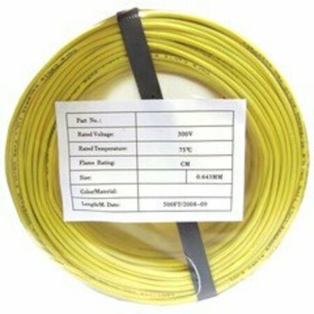 SWE-TECH 3C Security/Alarm Wire, Yellow, 22/4 22AWG 4 Conductor, Solid, CMR / Inwall rated, Coil Pack, 500ft FWT10K4-04812CF